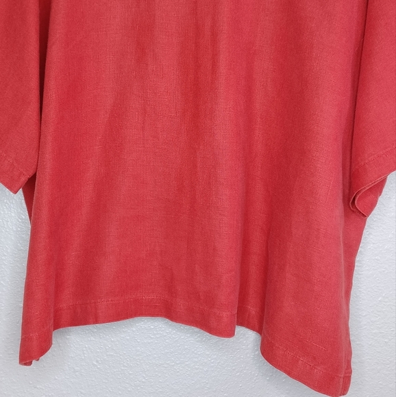 CTC Linens VTG 100% Linen Lagenlook Artsy Sz XL Boxy Fit Blouse - Picture 7 of 15